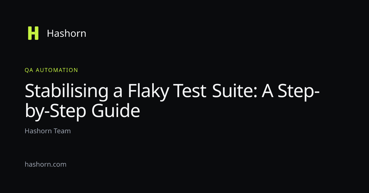 Stabilising a Flaky Test Suite: A Step-by-Step Guide